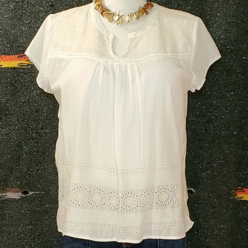 🍀Lucky Brand🍀Embroidered Top